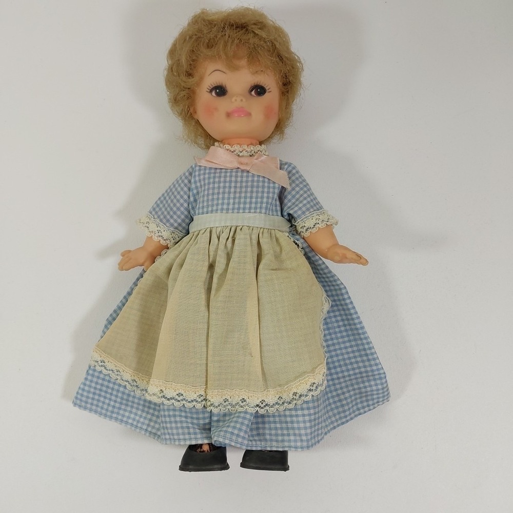 Vintage 1967  13" Horsman Doll‎ with Light Brown Rooted Short Curly Hair